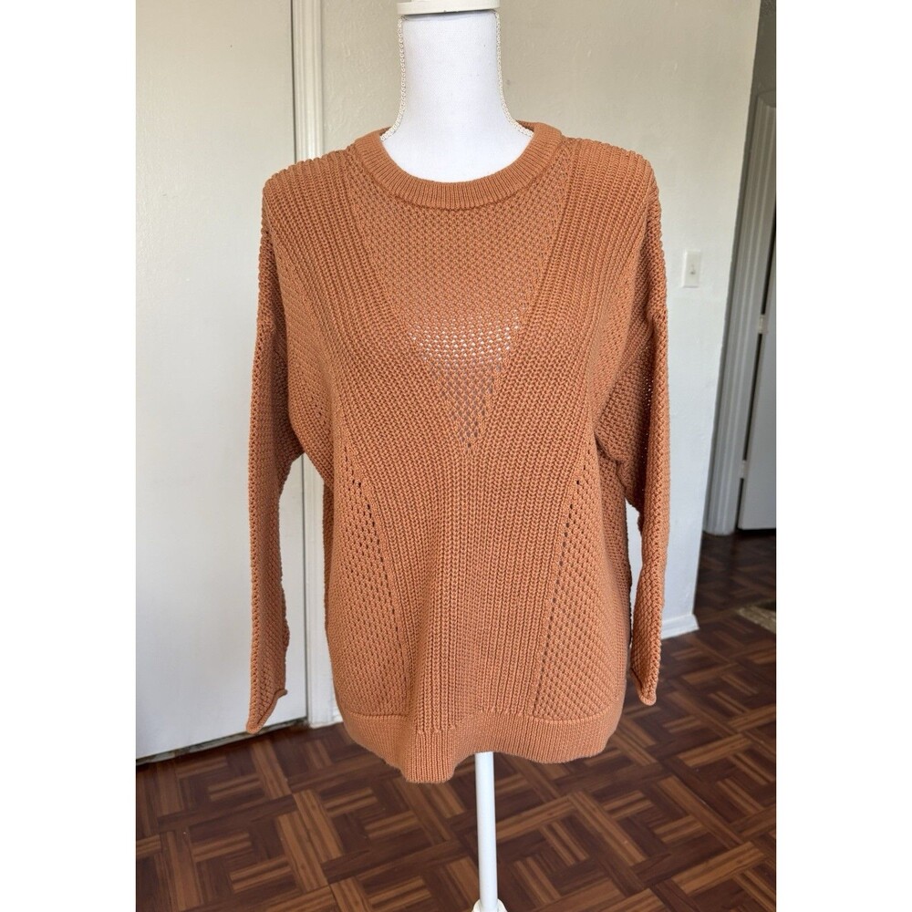 Express Women's Brown Knit Sweater Size Medium